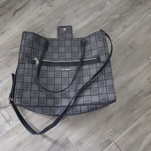 Steve Madden Black and Gray Patterned Tote